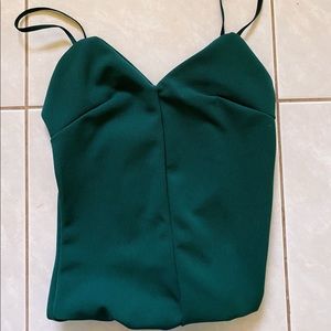 PrettyLittleThing emerald green strappy bodysuit